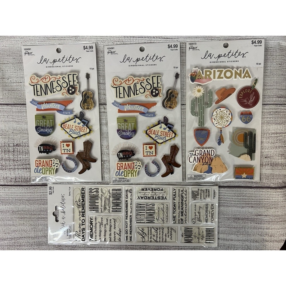 The La Petites' And Crafter's Square Scrapbook Stickers 3D Lot of 17 - Picture 2 of 6